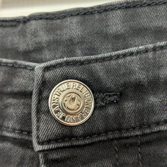 True Religion Women's Black Hallie  Mid Rise Super Skinny Jean Size 30 - Picture 6 of 14